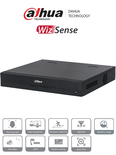 [DHT0210012] DAHUA DHI-NVR4432-16P-EI -  NVR de 8 Megapíxeles/ 4K WizSense/ 32 Canales IP/ 16 Puertos PoE/ 4 Bahías de Discos Duros/ Smart H.265+/ 1 Canal de Reconocimiento Facial/ SMD Plus/ Rendimiento de 256 Mbps/ Quick Pick/ #LoNuevo 