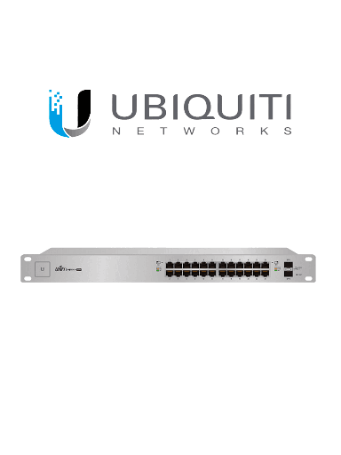 [78264] UBIQUITI US24250W - Switch UniFi Gigabit PoE / 24 Puertos Gigabit Ethernet / 2 Puertos SFP / PoE 250 Watts / Switching 52 Gbps /