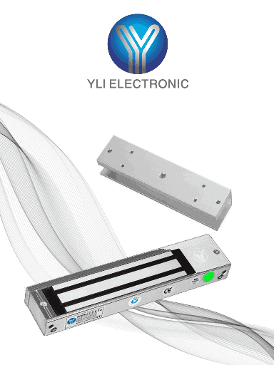 [YLE0850025]  Paquete de Cerradura Magnética YM180NLED y MBK180UL para Puertas de Vidrio sin Marco / 180 kg (350 Lb) / Con Indicador Led