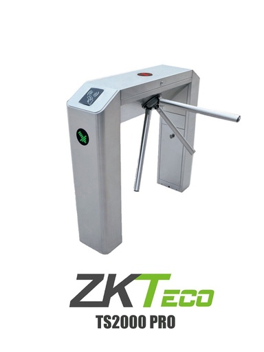 [ZTA0930001] ZKTECO TS2000 Pro - Torniquete Tipo Puente Bidireccional/ Diseño Delgado/ Acero SUS304/ Carril 50 cm/ 25 a 48 Accesos x Min/ 110V/ Exterior Protegido/ Indicador Led/ Desbloqueo sin Energía/ No cuenta con Lectores Panel