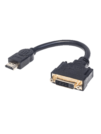 [MAN2760016] MANHATTAN 354592 Cable HDMI a DVI-D HDMI Macho a DVI-D 24+1 Hembra, enlace dual, 20 cm (8 in.), Negro / Conecta una fuente de video HDMI a una pantalla DVI-D