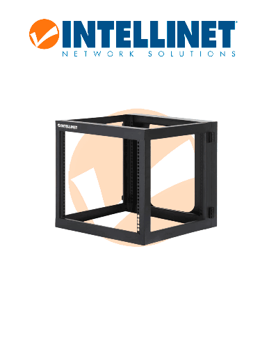 [ITL4820002] INTELLINET 716048 - Rack abierto de 19" para montaje en pared, 4 postes, 9U Marco abatible, 9 Unidades, 60.0 cm de profundidad, ensamblado, negro