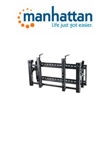 [MAN0600002] MANHATTAN 461719 - Soporte Premium de TV para Video Wall / Soporta una TV de 45" a 70" y hasta 70 kg (154 lbs.), con sistema desplegable para acceder a la parte trasera de la pantalla, negro