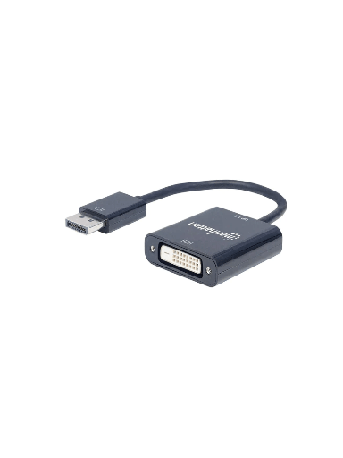 [MAN0580004] MANHATTAN 152228 - Adaptador DisplayPort 1.2a a DVI-D DisplayPort 1.2a Macho a DVI-D Hembra, Activo, 23 cm (9 in.), Negro