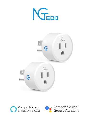 [ZKT1350002] NGTECO NGP300PAQ4 - Paquete de 4 Contactos Inteligentes Wifi / Control Remoto vía App / Función de Temporización / Compatible con Amazon Alexa y Asistente de Google
