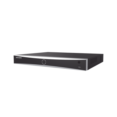 [220806] NVR 12 Megapixel (4K) / 16 Canales IP / 16 Puertos PoE+ / Reconocimiento Facial / AcuSense (Evita Falsas Alarmas) / 2 Bahías de Disco Duro / Switch PoE 300 mts / HDMI en 4K / Alarmas I/O
