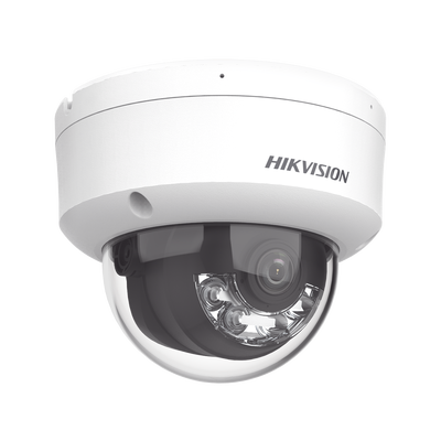 [218234] Domo IP 2 Megapixel / Lente 2.8 mm / Dual Light (30 mts IR + 20 mts Luz Blanca) / Micrófono Integrado / Antivandálico IK08 / ACUSENSE Lite / Exterior IP67 / H.265 / PoE / ONVIF / Micro SD