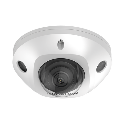 [218379] Mini Domo IP 6 Megapixel / Lente 2.8 mm / 30 mts IR EXIR / Micrófono Integrado / Exterior IP67 / IK08 / PoE / ACUSENSE / DARKFIGHTER / Captura Facial / Alarmas y Audio I/O / ONVIF / Micro SD
