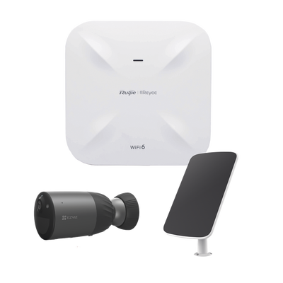 [216422] Kit de Cámaras Wi-Fi  con Access Point/ Incluye 1 Cámara de Batería  CS-BC1C / 1 Pane solar Mod. CS-CMT-SOLARPANEL-C / 1 Access Point RG-RAP6260(G)