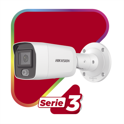 [214393] Bala IP 4 Megapixel / Imagen a Color 24/7 / Lente 2.8 - 12 mm / Luz Blanca 60 mts / WDR 130 dB / Exterior IP67 / IK10 / Captura Facial / Videoanaliticos / AcuSense