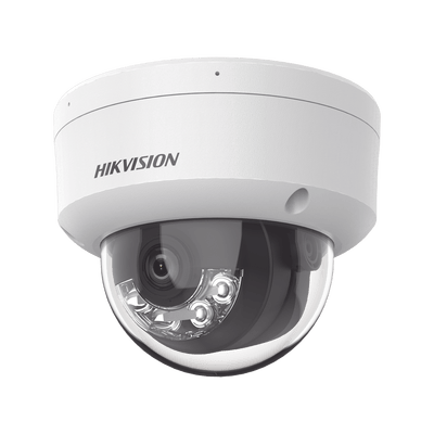[220980] Domo IP 2 Megapixel / Lente 2.8 mm / Dual Light (30 mts IR + 20 mts Luz Blanca) / Micrófono Integrado / Antivandálico IK08 / ACUSENSE Lite / Exterior IP67 / H.265 / PoE / ONVIF 
