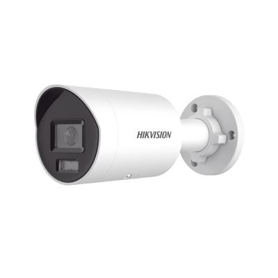 [220945] Bala IP 8 Megapixel (4K) / Lente 2.8 mm / Dual Light (40 mts IR + 40 mts Luz Blanca) /  Microfono Integrado / Exterior IP67 /   WDR 130 dB / ACUSENSE (Filtro de Falsas Alarmas) / Captura Facial / PoE / Metal 
