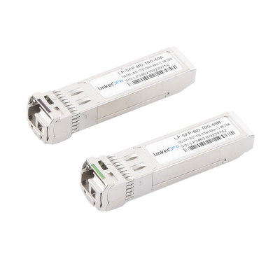 [215300] Transceptores Bidireccionales SFP+ (Mini-Gbic) / Monomodo / 10 Gbps de velocidad / Conector LC / Hasta 60 km de Distancia / 2 Piezas