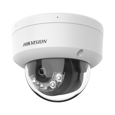 [221944] Domo IP 4 Megapixel / Lente 2.8 mm / Dual Light (30 mts IR + 30 mts Luz Blanca) / Micrófono Integrado / Antivandálico IK08 / ACUSENSE Lite / Exterior IP67 / H.265 / PoE / ONVIF / Micro SD