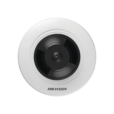 [222037] Mini Fisheye IP 5 Megapixel / Panorámica 180° - 360° / Microfono Integrado / 8 mts IR / Uso en Interior / PoE / Múltiples Vistas por iVMS-4200 / Alarmas I/O / Micro SD