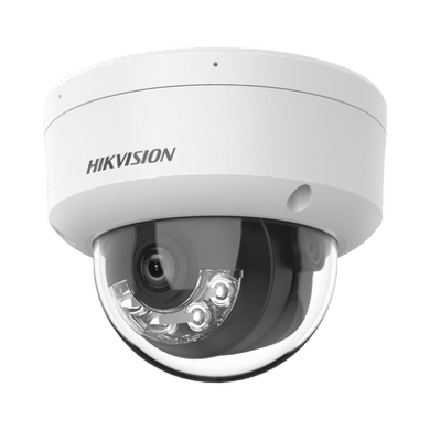 [221945] Domo IP 6 Megapixel / Lente 2.8 mm / Dual Light (30 mts IR + 30 mts Luz Blanca) / Micrófono Integrado / Antivandálico IK08 / ACUSENSE Lite / Exterior IP67 / H.265 / PoE / ONVIF / Micro SD