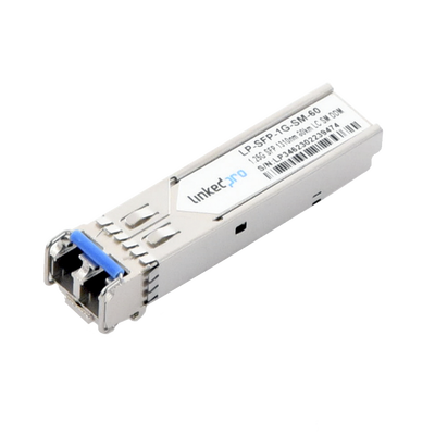 [215282] Transceptor SFP (Mini-Gbic) / Monomodo / 1.25 Gbps de velocidad / Conectores LC Dúplex / Hasta 60 km de Distancia