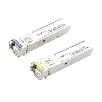 [219428] Transceptores Industriales SFP Bidireccionales (Mini GBIC) / Monomodo / 1.25 Gbps / Conector LC / Hasta 10 km de Distancia / 2 Piezas