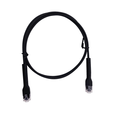 [214038] Cable de Parcheo Ultra Slim Con RJ45 Flexible UTP Cat6 - 0.5 m Negro Diámetro Reducido