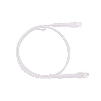 [214200] Cable de Parcheo Ultra Slim Con RJ45 Flexible UTP Cat6 - 1 m Blanco Diámetro Reducido