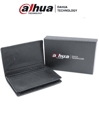 [DHT3010056] DAHUA MATPRO036 - Porta Tarjetas Negro/ Tipo Piel/ con Logo Dahua/ Promocional