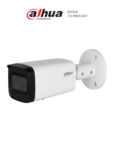 [DHT0030154] DAHUA DH-IPC-HFW2841T-AS Cámara IP Bullet 4k/ 8 Megapixeles/ WizSense/ H.265+/ WDR Real/ 104°/ IR 80 Mts/ IP67/ E&S de Alarma/ Ranura MicroSD/ PoE/ SMD Plus.