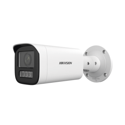 [223373] Bala IP 4 Megapíxel / Lente Motorizado 2.8 a 12 mm / Dual Light (50 mts IR + 50 mts Luz Blanca) / ACUSENSE Lite / Microfono Integrado / Exterior IP67 / WDR 120 dB / PoE / ONVIF / Micro SD