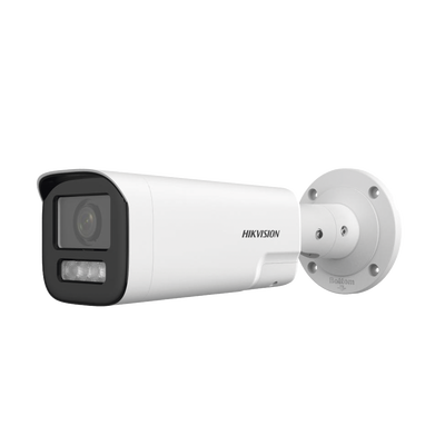 [223375] Bala IP 4 Megapíxel / Lente Mot. 2.8 a 12 mm / Dual Light (50 mts IR + 50 mts Luz Blanca) / ACUSENSE Lite / Audio de Dos Vías /  Luz Intermitente y Alerta de Audio / Exterior IP67 / WDR 120 dB / PoE / ONVIF / Micro SD