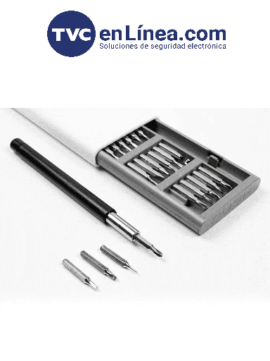 [SXN3010008] TVC YUMBE - Set de Desarmador con 24 Puntas Intercambiables/ Mango Adaptador/ Medidas 16.6 x 6.7 cm/ #Vota