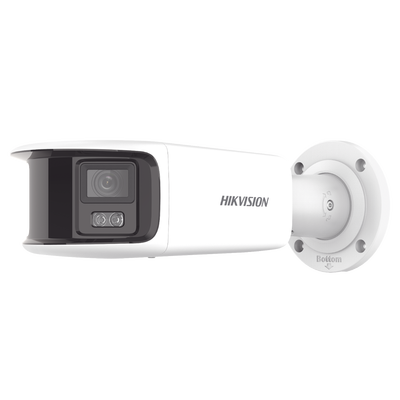 [209825] [ PROTECCIÓN ACTIVA ] Bala IP Panorámica 8 Megapixel / 180° / Lente 4 mm / Imagen a Color 24/7 / PoE / WDR 130° / IP67 / ACUSENSE / Protección Activa (Luz Estroboscópica y Alarma Audible) / 40 mts Luz Blanca / MicroSD