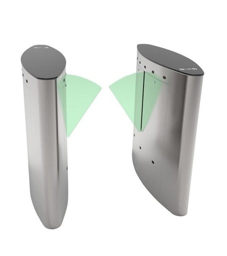 [ZTA449003] ZKTECO FBL5022 - Barrera Peatonal de Alto Flujo / Acero SUS304 y Cristal Templado / Aleta de Acrílico / Carril 60 cm / Exterior Protegido / 30 a 40 Personas X Min / 2 Millones de Ciclos / Incluye Panel INBIO260 PULL y Lectores FR1200 ID