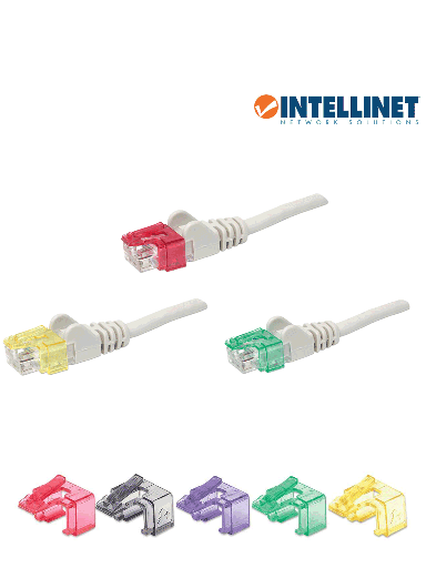 [ITL1610013] INTELLINET 771450 Clips reparadores para Plug RJ45 Clip de reparación para plugs modulares RJ45: colores transparentes mixtos; paquete con 50 piezas