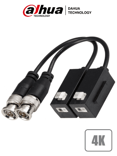 [DAC445001] DAHUA PFM8004K - Par de Transceptores Pasivos 4k/ Resolución de Hasta 8 Megapíxeles/ Distancia de Hasta 200 Metros en 4K/ Soporta: 720P/1080P/4MP/5MP/4K/ y Formatos: HDCVI/TVI/AHD/CVBS/
