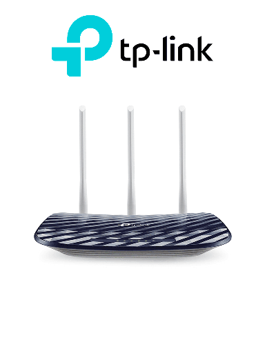 [TPL3660009] TP-LINK Archer C20 - Ruteador WiFi AC 733Mbps con 1 puerto WAN RJ45 Fast Ethernet, 4 puertos LAN RJ45 Fast Ethernet y 3 antenas fijas.