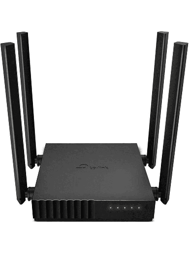 [TPL3660012] TP-LINK Archer C50 - Ruteador WiFi AC 1200Mbps con 1 puerto WAN RJ45 Fast Ethernet, 4 puertos LAN RJ45 Fast Ethernet, 4 antenas fijas y modos de funcionamiento como enrutador y punto de acceso.