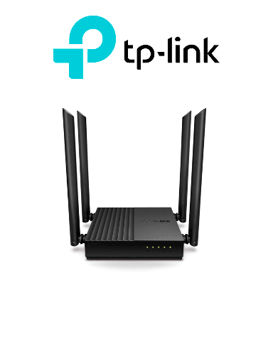 [TPL3660014] TP-LINK Archer C64 - Ruteador WiFi AC 1267Mbps con 1 puerto WAN y 4 puertos LAN RJ45 Gigabit Ethernet, MU-MIMO, 4 antenas fijas, en modos de enrutador y punto de acceso, con Beamforming.