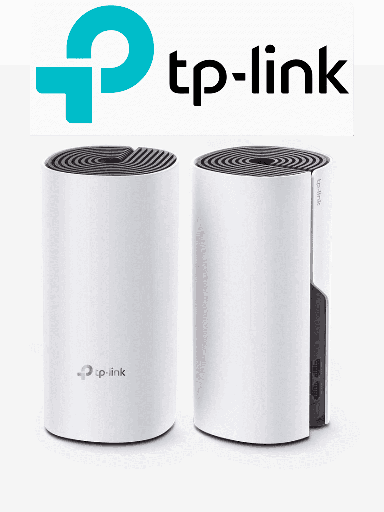 [TPL4220009]  TP-LINK DECOE4-2PACK - Kit de router inalámbrico mesh Deco E4 para hogar de doble banda AC 1200 con 2 puertos 10/100 Mbps y compatible con Alexa. (2 piezas)