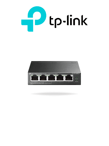[TPL3720001] TP-LINK TL-SF1005LP - Switch PoE No Administrable/ 5 Puertos Fast Ethernet/ 4 Puertos PoE AF/ Presupuesto PoE de hasta 41W/ Modo Extendido hasta 250m de Conexión