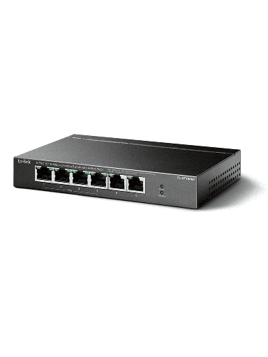 [TPL3720006] TP-LINK TL-SF1006P -  Switch PoE no administrable con 6 puertos Fast Ethernet, incluyendo 4 puertos PoE AF y AT. Suministro PoE hasta 67W y modo extendido para conexiones de hasta 250m.