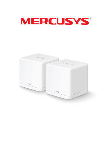[MER4220001] MERCUSYS Halo H30G(2-pack) - KIT de Sistema Inalámbrico H30G Mesh con doble banda 2.4GHz y 5GHz AC 1300Mbps, dos puertos 10/100/1000 Mbps, control vía aplicación y roaming continuo.