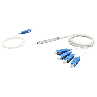 [223834] Splitter (Divisor Óptico) tipo PLC, de 1x4, conectores SC/UPC 