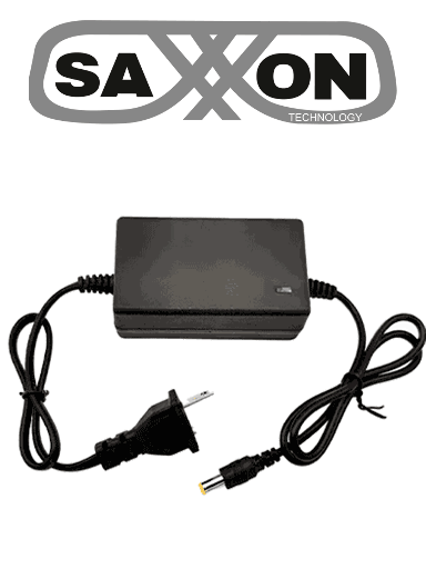[SXN2290009] SAXXON SW00120200S10 - Fuente de Poder Regulada / Alimentación 12 Vcc 2 Amper / Conector Macho / Voltaje de Entrada: 100-240V / Ideal para Cámaras de CCTV , Controles de Acceso y Asistencia