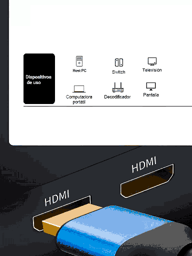 [SXN2760002] SAXXON SX010HDC - Cable HDMI de 1 metro de alta velocidad / Versión 2.0 / Resolución 4K / Canal de retorno de audio (ARC) / Video 3D / Blindado para reducir interferencias / Chapado en oro / Alta resistencia y durabilidad. 