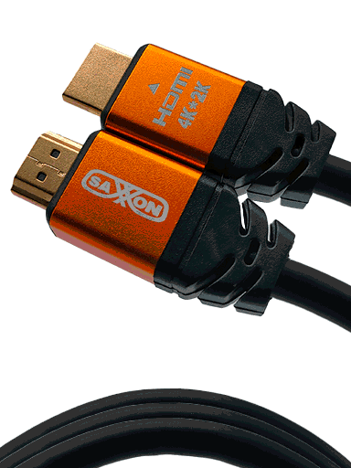[SXN2760005] SAXXON SX050HDC - Cable HDMI de 5 metros de alta velocidad  / Versión 2.0 / Resolución 4K / Canal de retorno de audio (ARC) / Video 3D / Blindado para reducir interferencias / Chapado en oro / Alta resistencia y durabilidad.