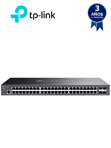 [TPL3700029] TP-LINK SG3452 - Switch Omada SDN administrable con 48 puertos Gigabit y 4 puertos SFP, funciones sFlow, QinQ y QoS, administración centralizada OMADA.