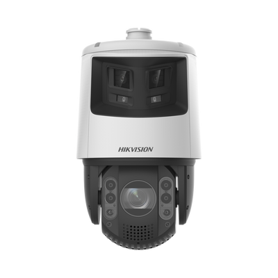 [225401] [TandemVu] PTZ IP 4 Megapixel con Cámara Panoramica 6 Megapixel / 32X Zoom / 200 mts IR / 30 mts Luz Blanca / ACUSENSE / IP66 / Alerta Audible y Luz Estroboscopica / Autoseguimiento / Hi-PoE / Alarmas I/O / Ultra Baja Iluminación / Micro SD
