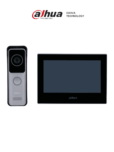 [DHT2400009] DAHUA KTW02 - Kit de Videoportero IP Wifi/ Monitor de 7 Pulgadas Wifi/ 6&1 E&S de Alarma/ Soporta PoE/ Frente de Calle con Camara de 2 Megapixeles/ Ranura MicroSD/ Apertura de Puerta/ Soporta Hasta 3000 Tarjetas/ IP65/ #LoNuevo #KitDahua