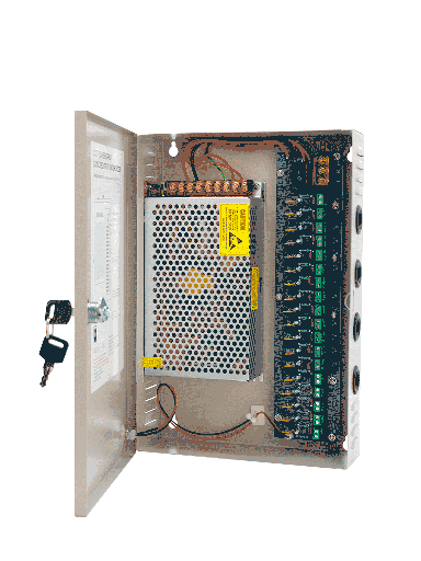 [SXN2290020] SAXXON SX20A18CH - Fuente de Poder Profesional 12 VCD / 20 Amperes / 18 Canales / 1.1 Amperes por Canal / Protección contra Sobrecargas / Led Indicador de Funcionamiento