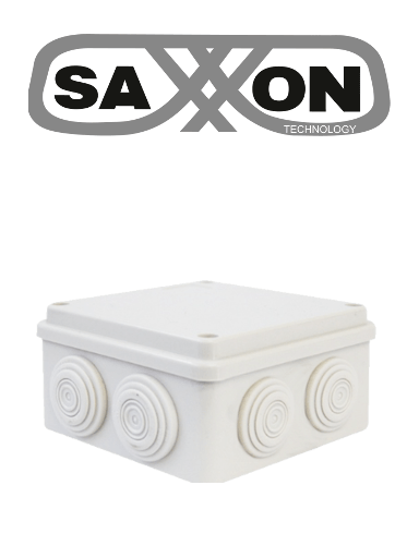 [SXN0430004] SAXXON SXWD015 - Caja de conexiones con 8 entradas / PVC libre de halógenos / Compatible con cámaras Bulet y Domo / Dimensiones internas 150 x 150 x 70 mm (Ancho x Alto x Fondo) 