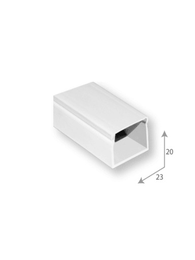 [SBT1630023] SBE TECH SBE-2023 Canaleta plástica / PVC / Una vía / Alto 2 cm, Ancho 2.3 cm, Largo 2 metros